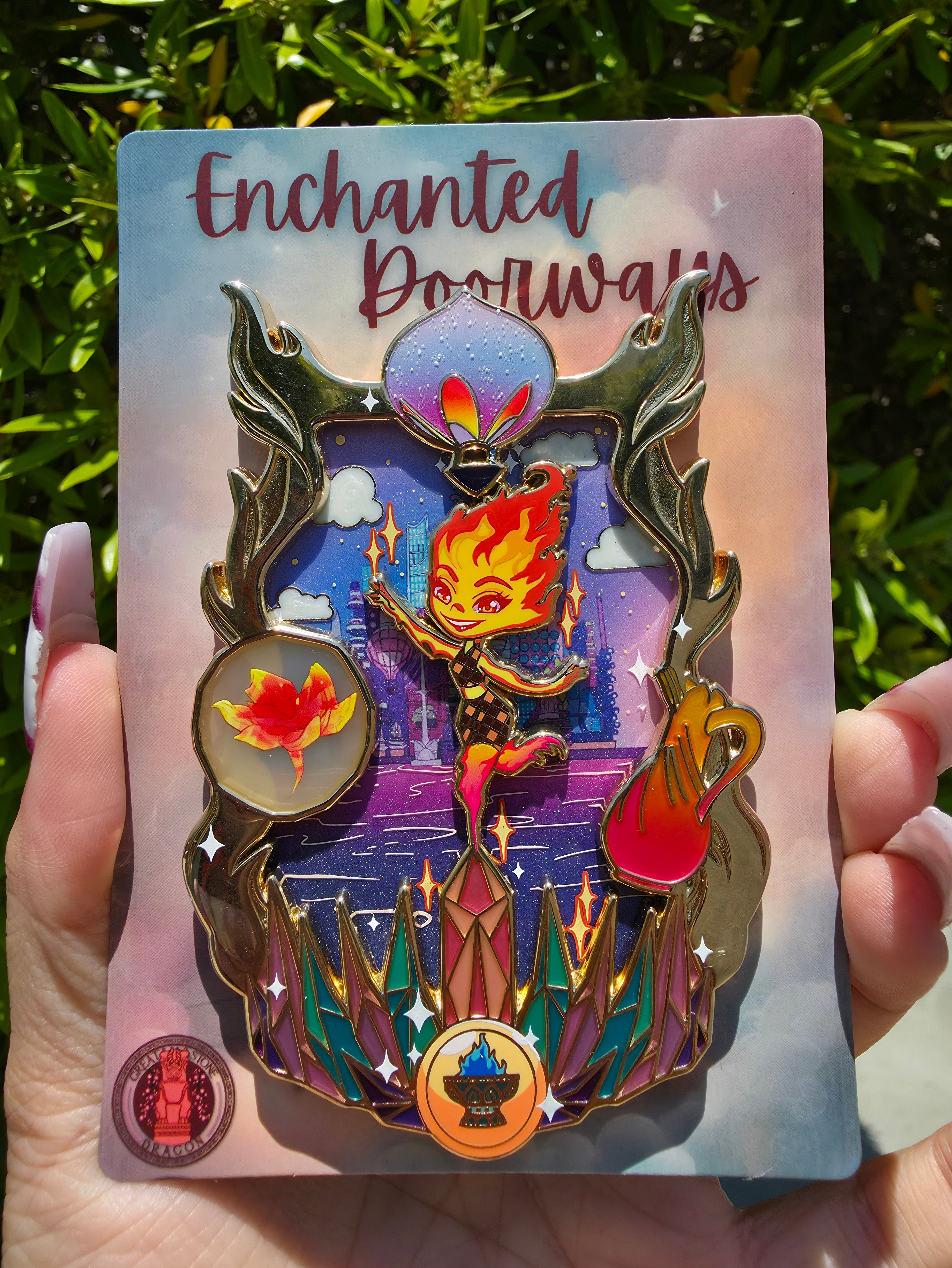Ember Enchanted Doorways Fantasy Pin