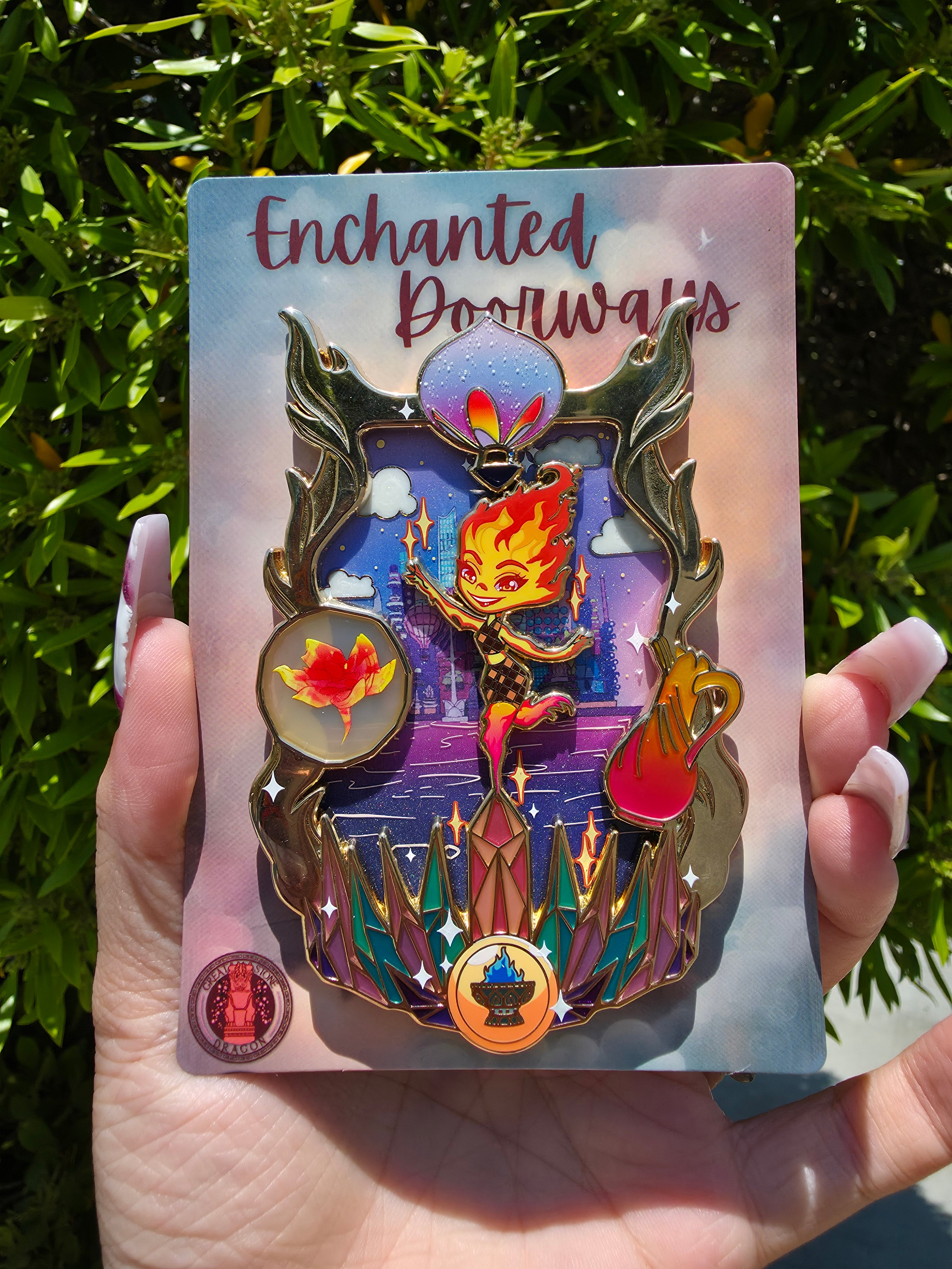 Ember Enchanted Doorways Fantasy Pin