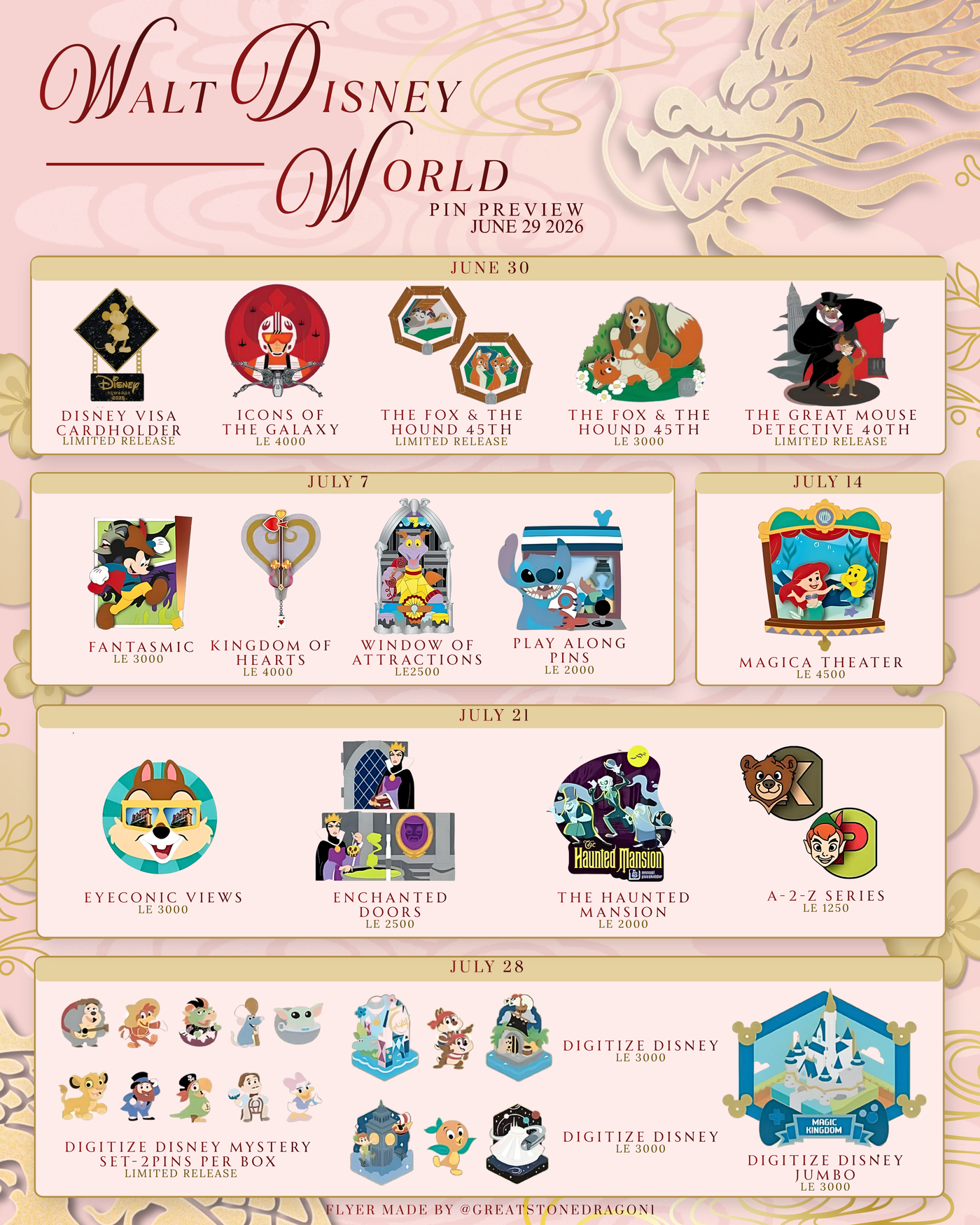 July WDW and DLR Releases page 2