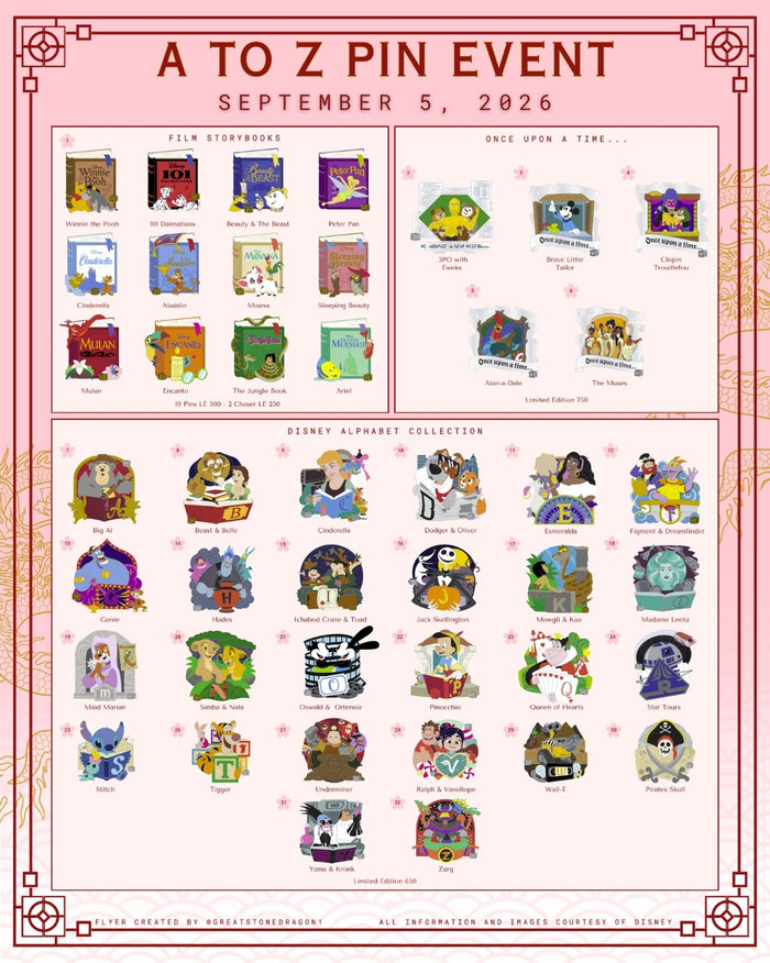 A to Z Pin Event
