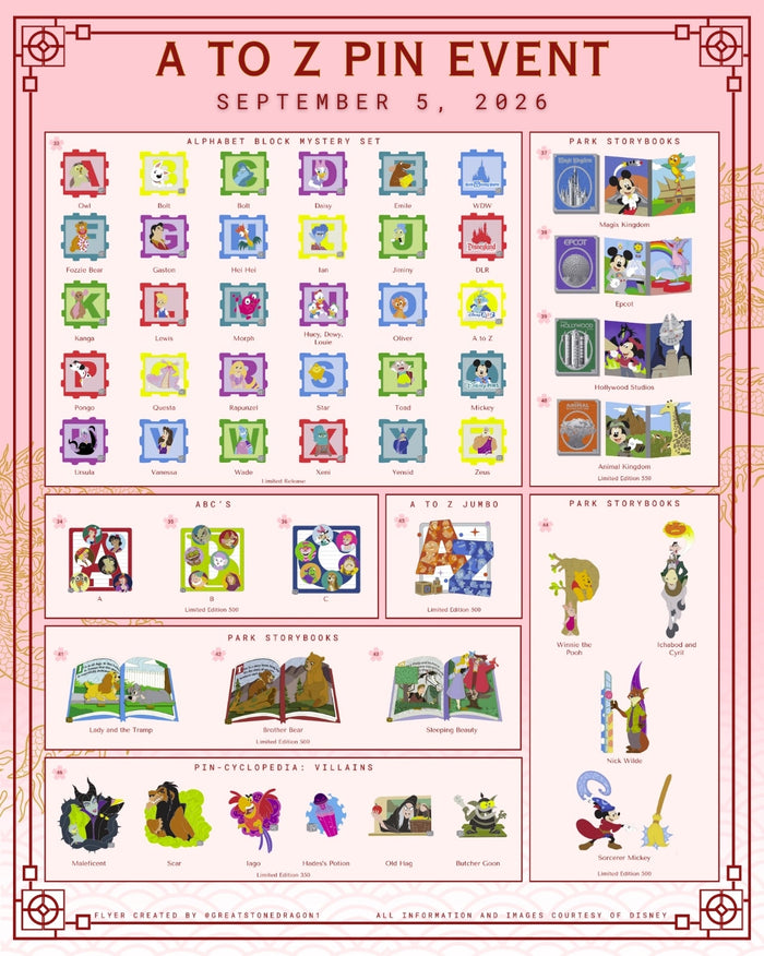 A to Z Pin Event